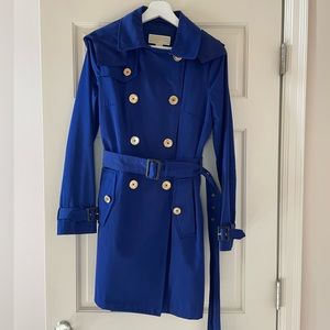 Michael Kors Belted Trench Coat in Blue (S)